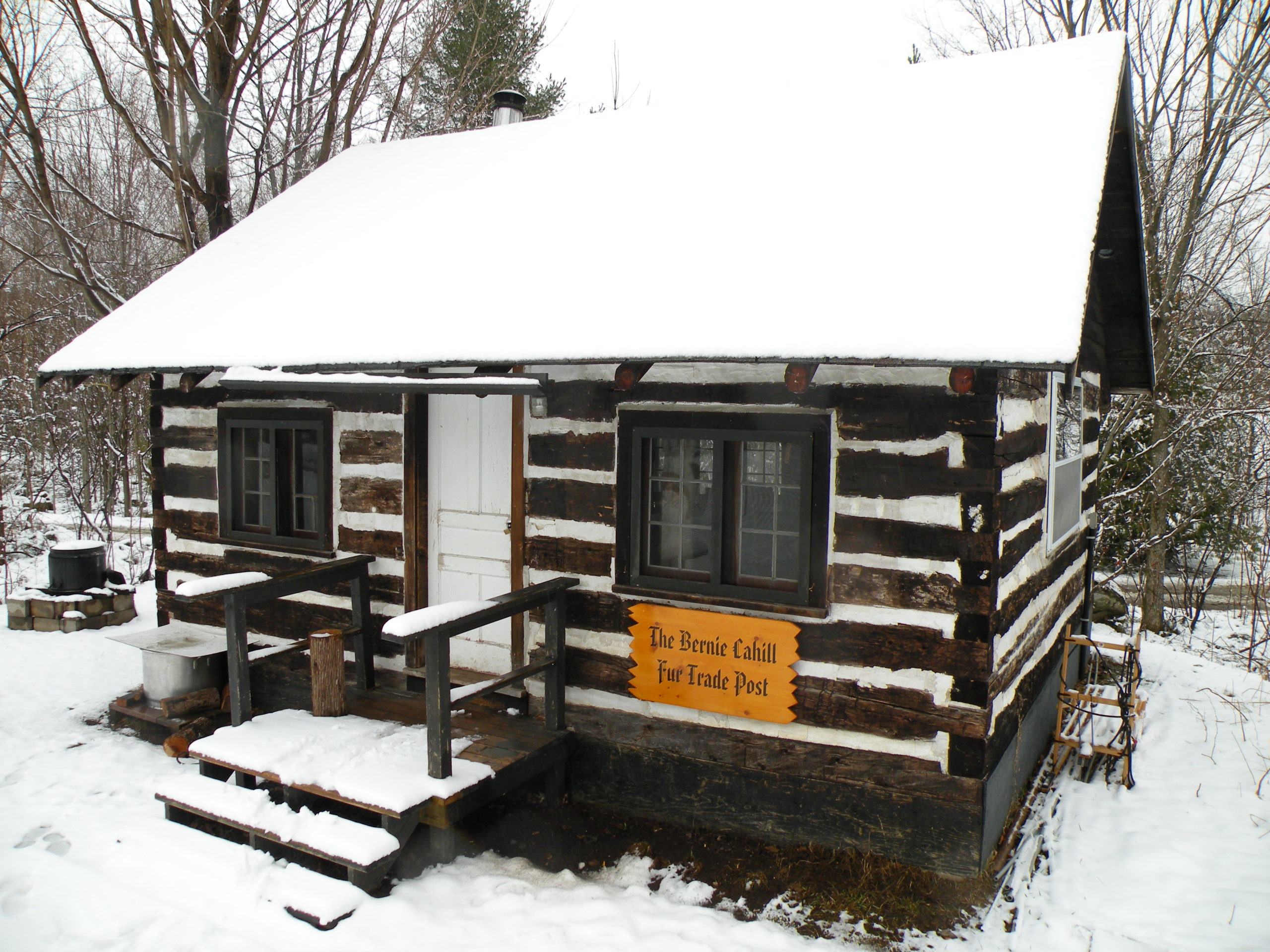 outdoor log cabin