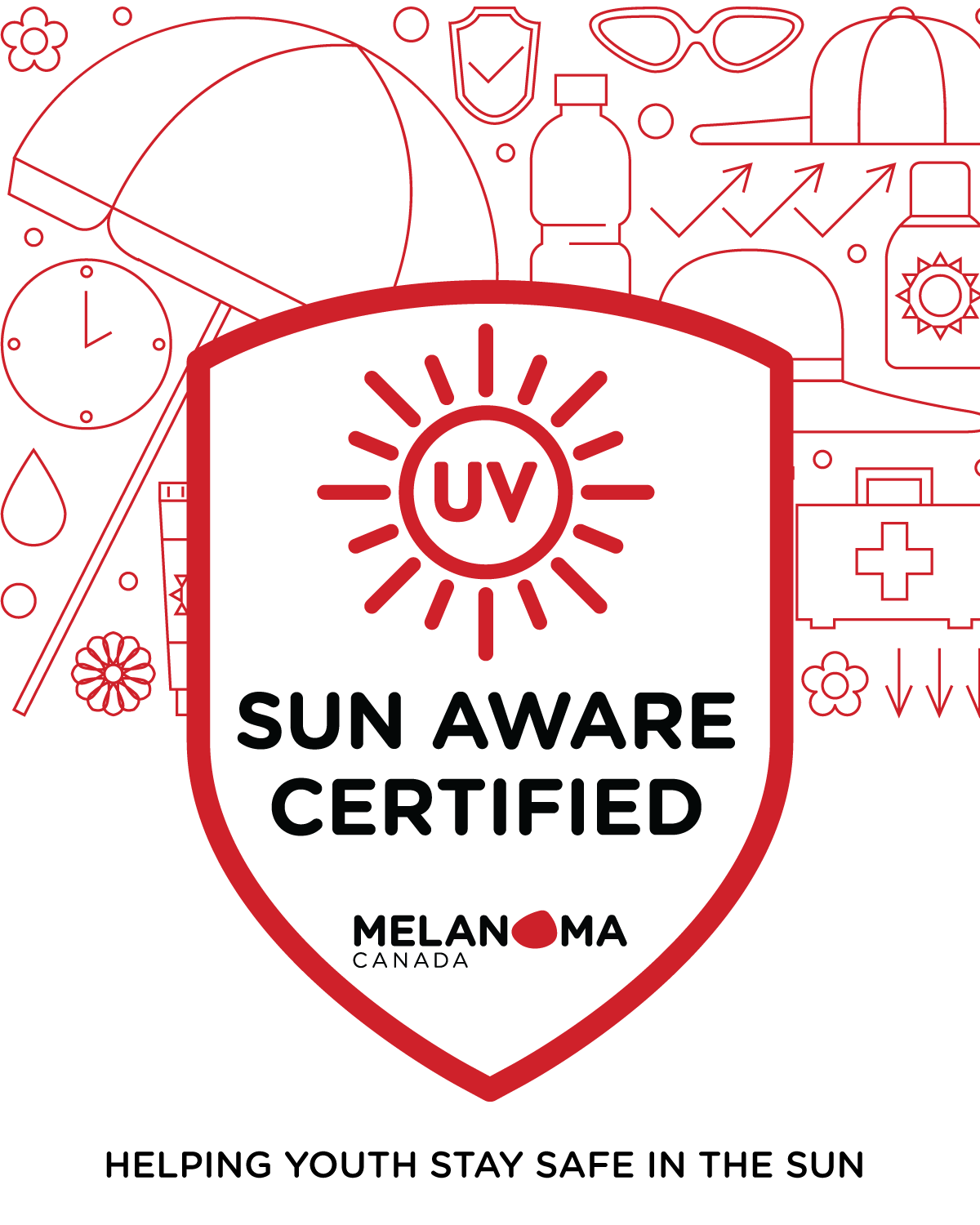 Sun Aware Certification 2025 Badge by Melanoma Canada