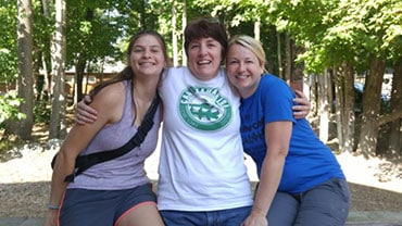 Camp nurses posing outside