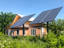 environment centre building and solar panels