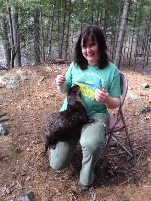 otter on Shawna's lap